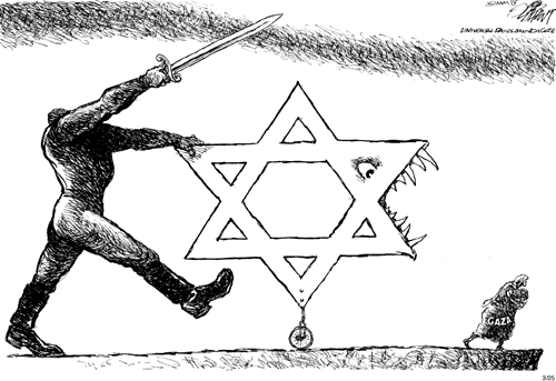"Antysemicka" karykatura (moim zdaniem antyizraelska)